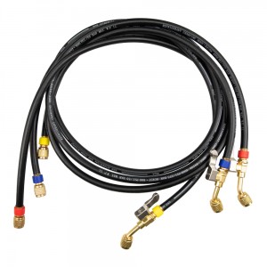 Testo Charging Hose Set With Valves (3 Hoses) 1/4 - 5/16