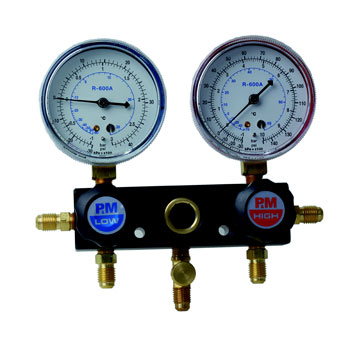 2 Way Manifold Set 68mm Gauges (R600)