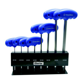 Clarke Pro 58 T-Handle Hex Key Set