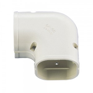 Inaba Denko Slimduct - 100mm 90 Deg Flat Bend - White