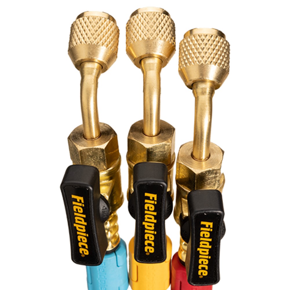 Fieldpiece 5/16 Ball Valve Refrigerant Hose Set R32/R410a - - Image 2