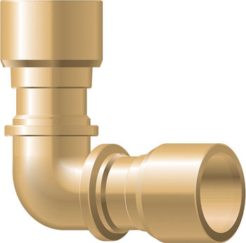 Lockring 90 Degree Elbow 1/2