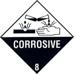 Haz Label Class 8 corrosive