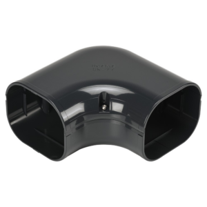 Inaba Denko Slimduct - 100mm 90 Deg Flat Bend - Anthracite -