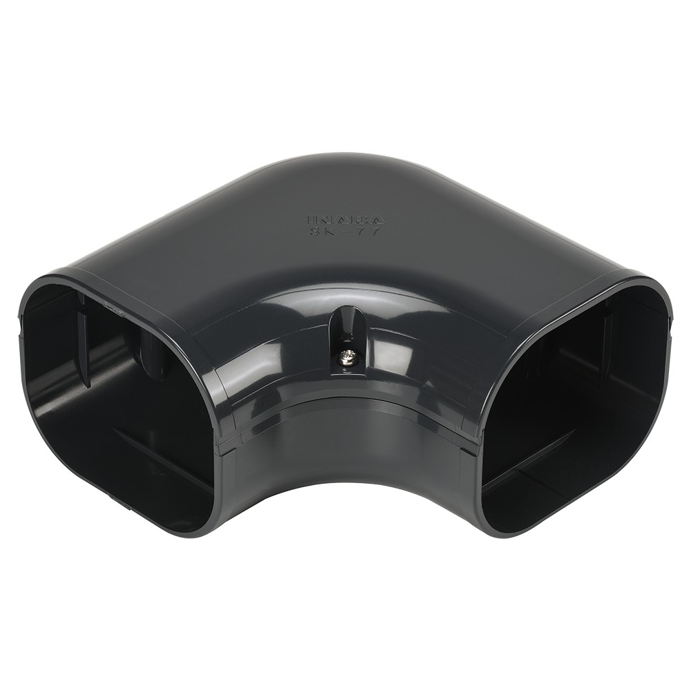 Inaba Denko Slimduct - 100mm 90 Deg Flat Bend - Anthracite -