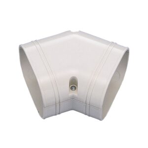 Inaba Denko Slimduct - 75mm 45 Deg Flat Bend - White