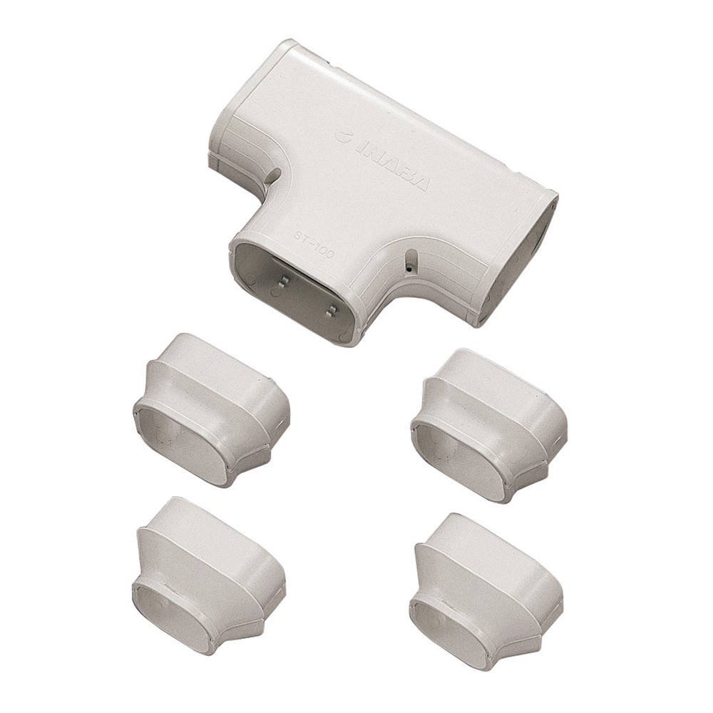 Inaba Denko Slimduct - 75mm T-Joint - White