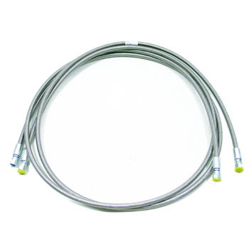 2m 1/4 fl braided stainless steel hose (each)