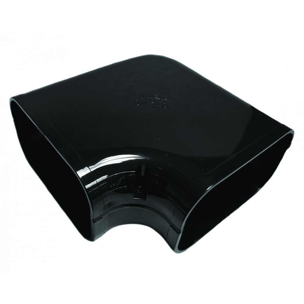 ASHP Duct Flat Bend 90 degree 140mm - Black