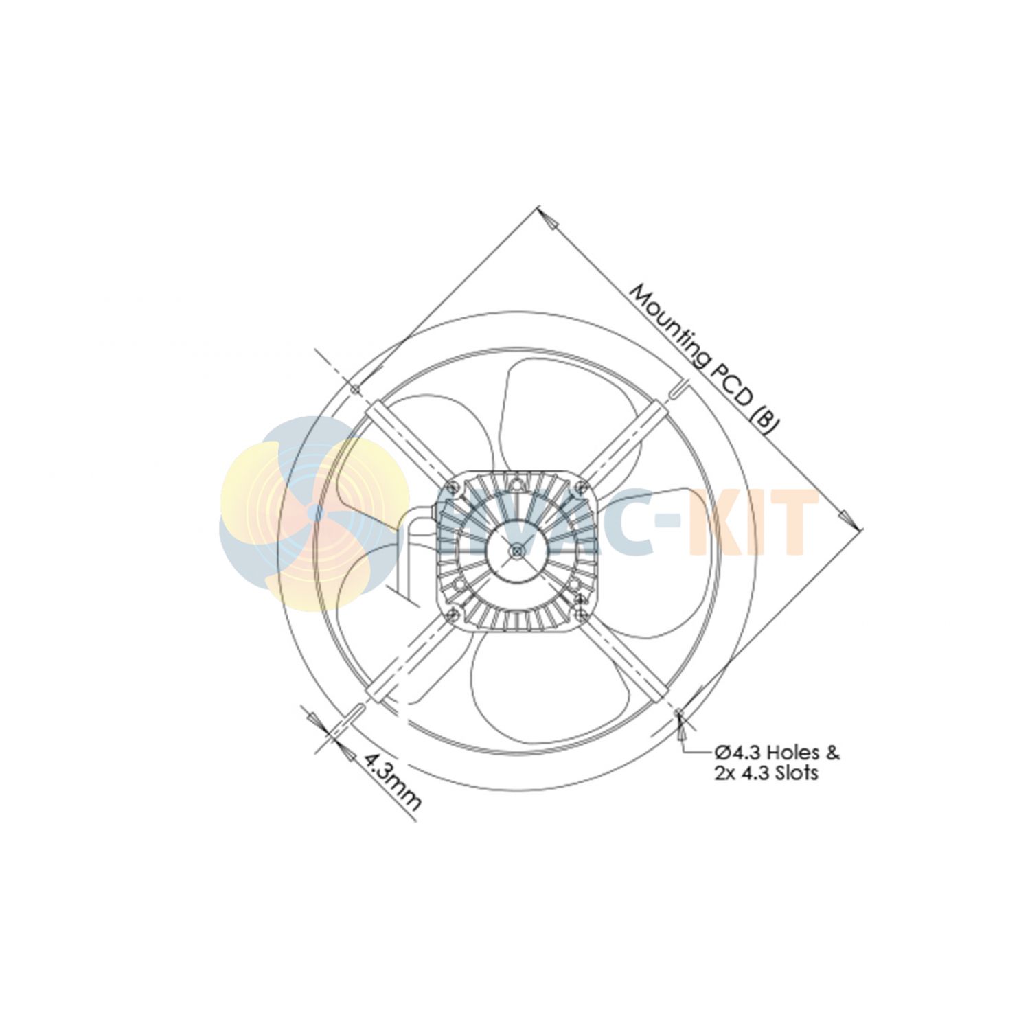 NET2T18PVA005 Ring Mount Axial Fan Sucker - Image 3