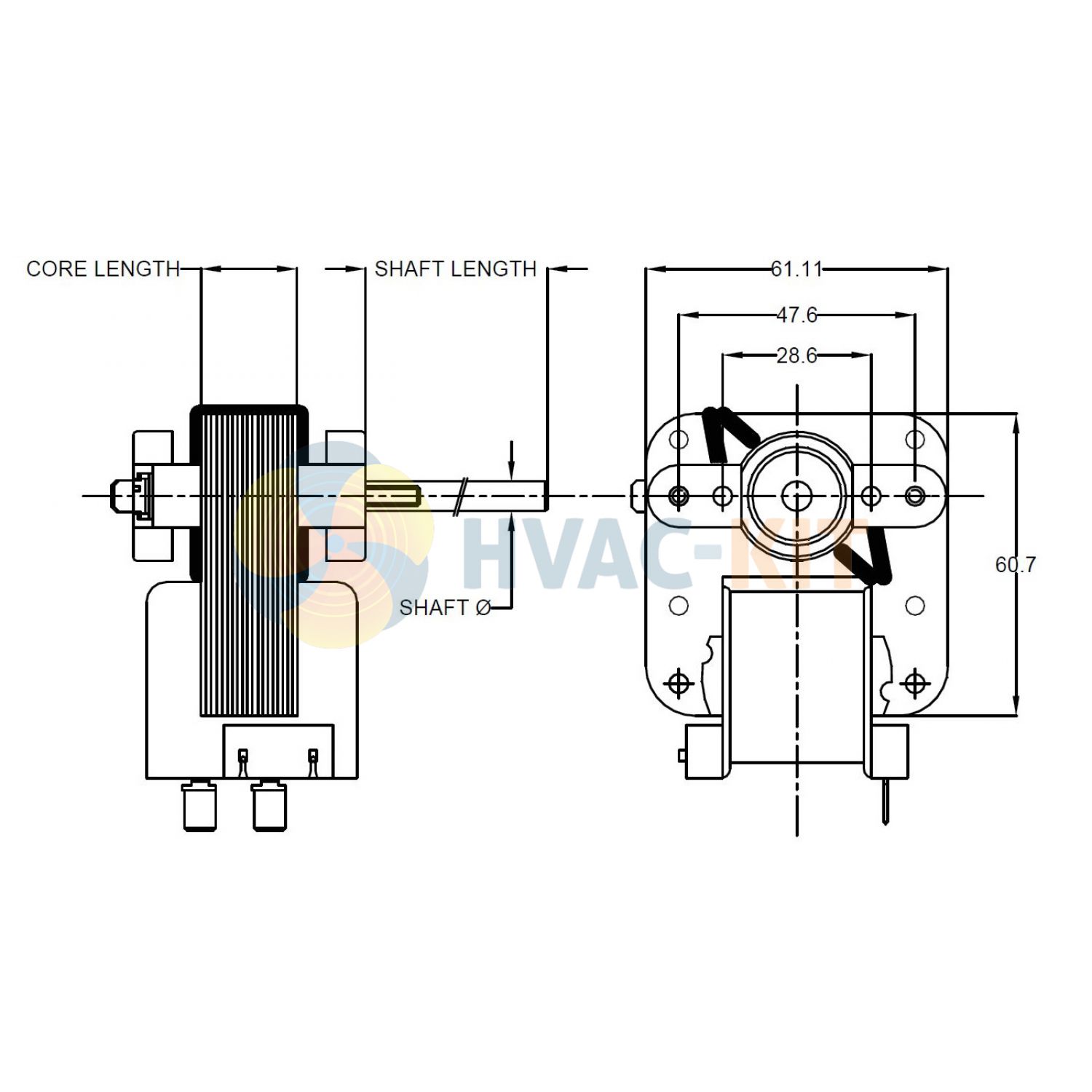 24-2-12C_4 Skeleton Motor Stud Mount - Image 2