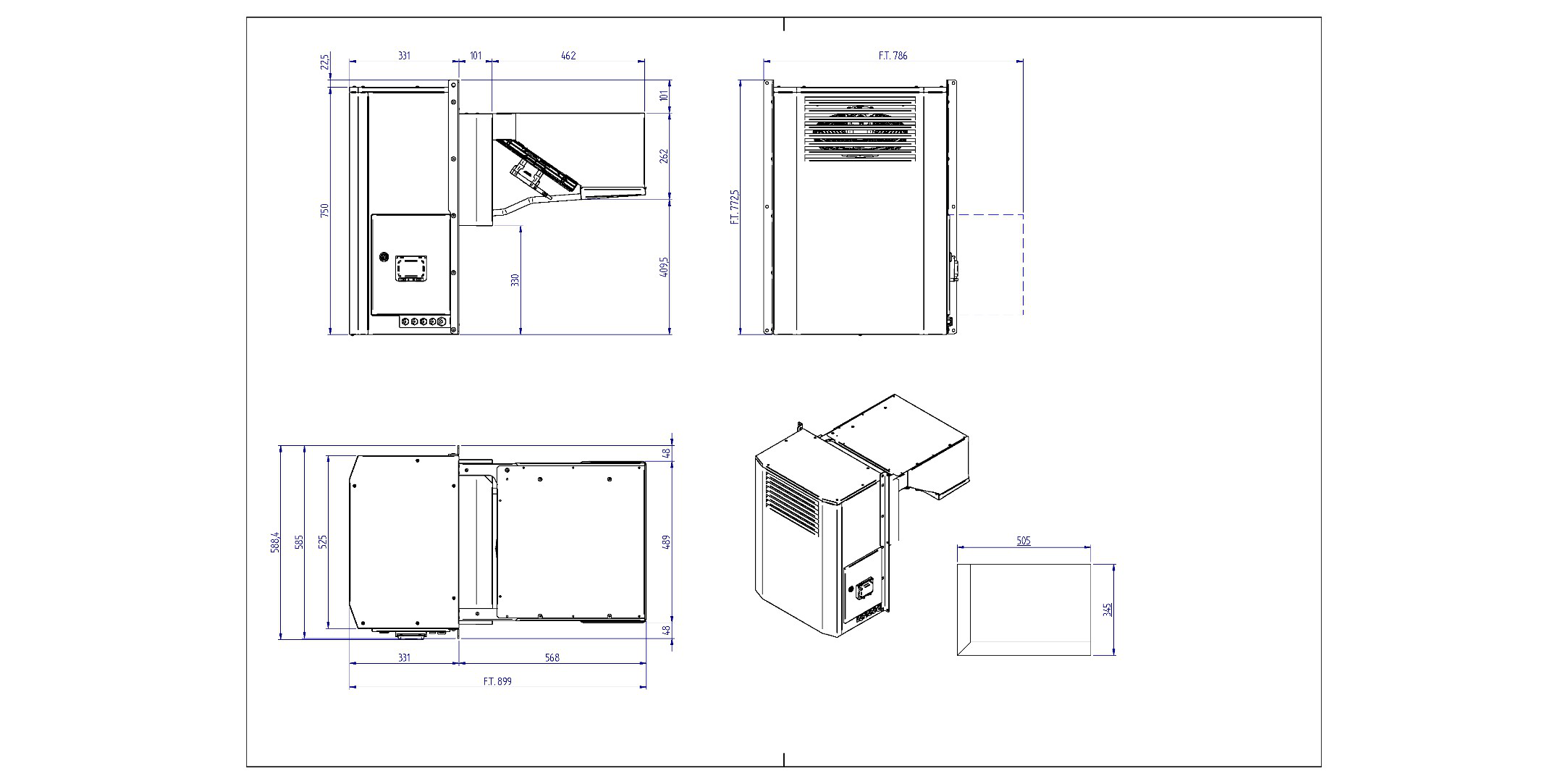 BD1251MA10P11 Weatherproof Wall Mounted Chiller 1 ph- Nom: 955 W - Image 3