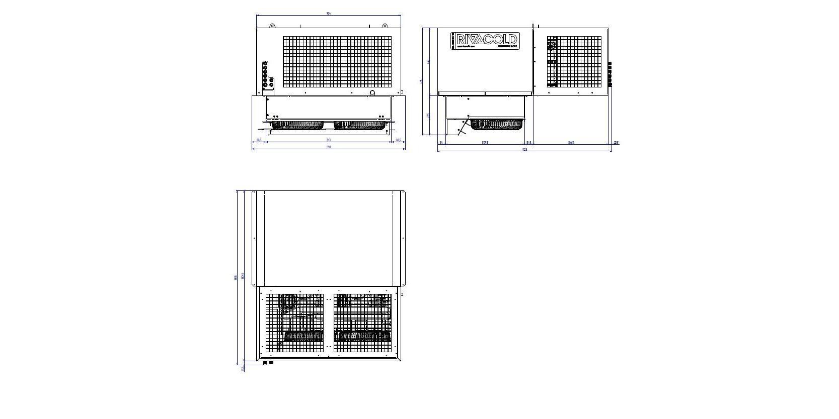 SFL040 P012 Rivacold Ceiling Mounted Chiller 3ph- Nom: 2733 W - Image 2
