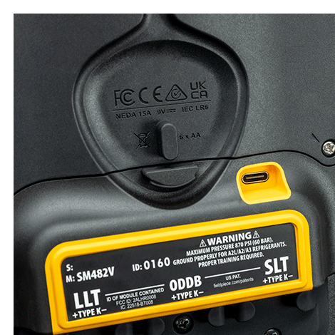 Fieldpiece SM482VINT 4 Port SMAN Manifold With Micron Gauge - Image 3