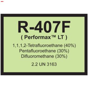 Refrigerant ID Labels (pack 10) 75 x 100mm - R407F