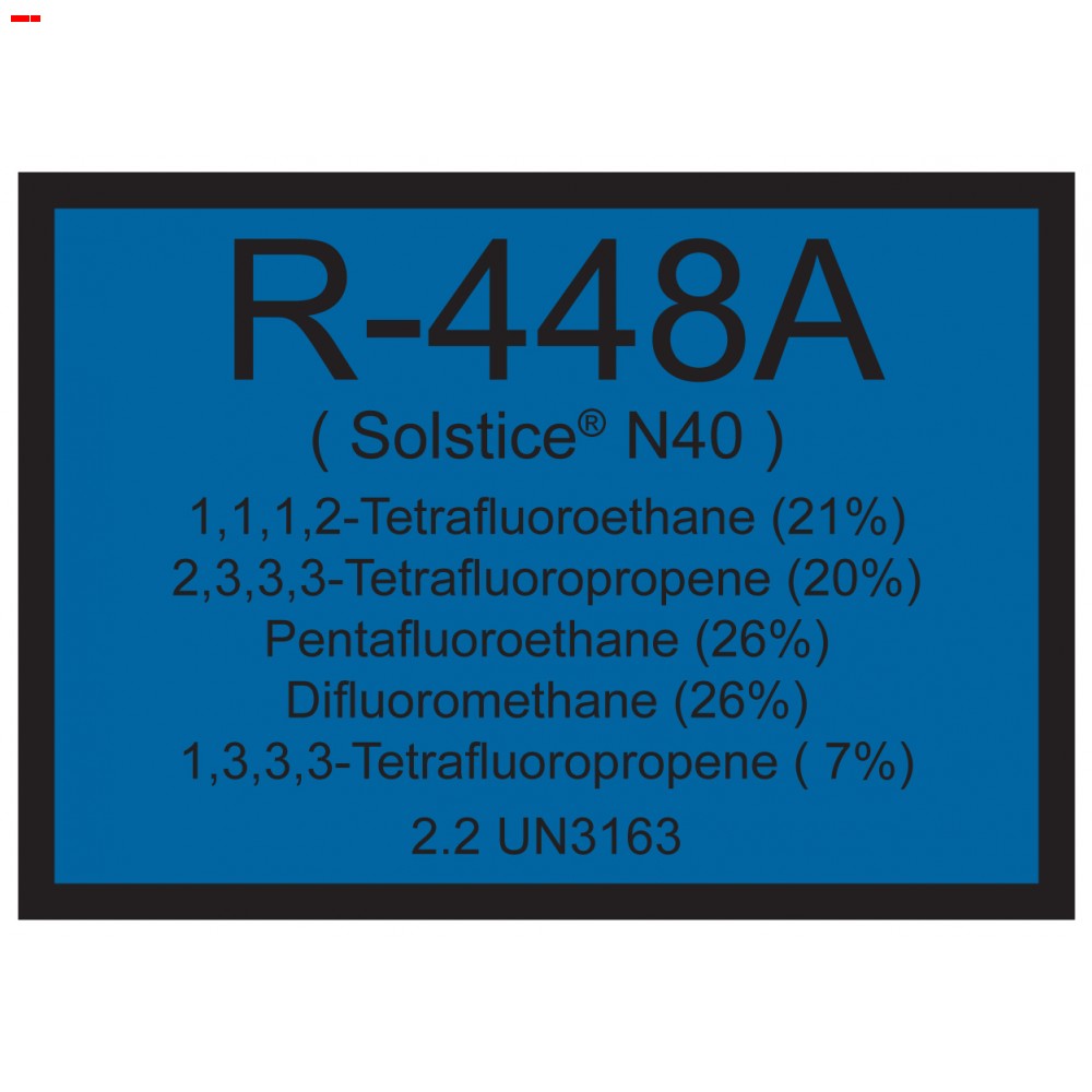 Refrigerant ID Labels (pack 10) 75 x 100mm - R448a (N40)