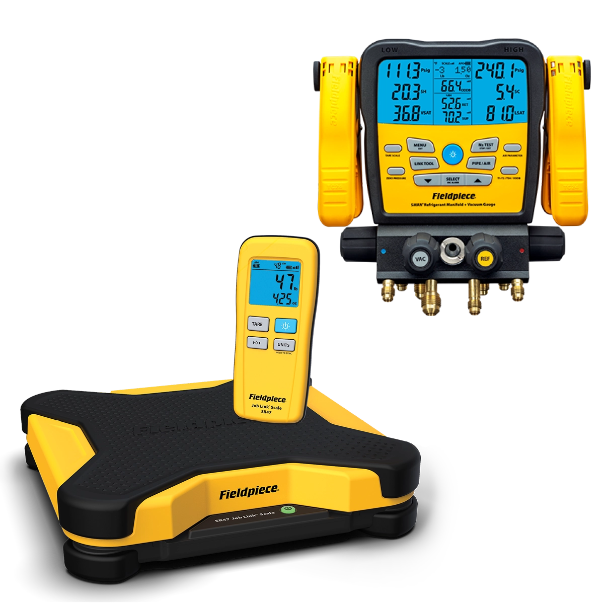 Fieldpiece AC & Refrigeration Manifold & Scales Kit