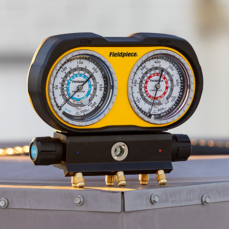 Fieldpiece GS322C Analogue Manifold A2L 3-port R410a/R454B R32/R22 - Image 4