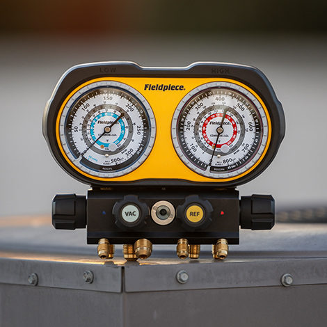 Fieldpiece GS434C Analogue Manifold Refrigeration 4-port  R134A/ R407C R404A/ R4 - Image 2